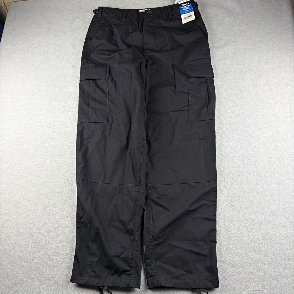 Galls 6 Pocket Ripstop BDU Cargo Pants Medium 32x32 Black Tactical NWT